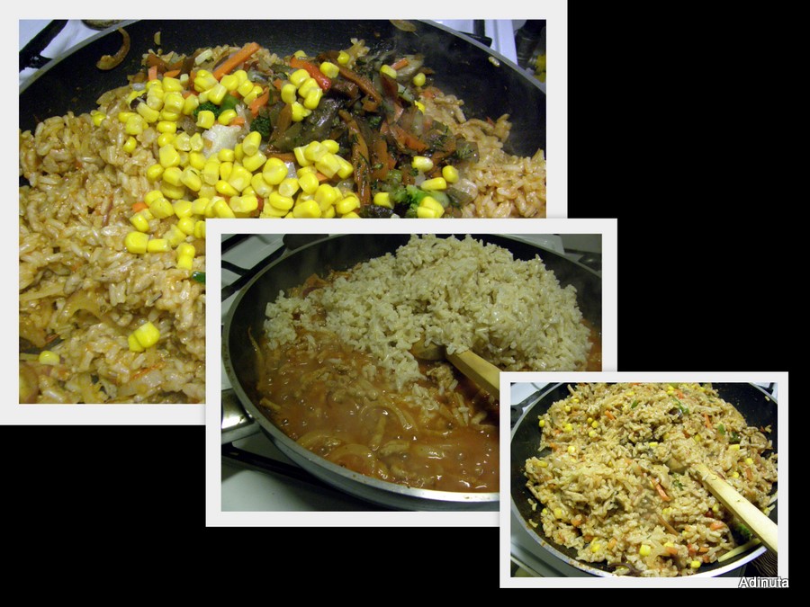 Nasi Goreng sau reteta indoneziana de orez calit cu carne, legume si oua