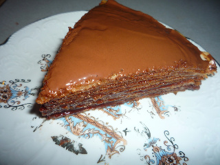 Tort de clatite cu nutella