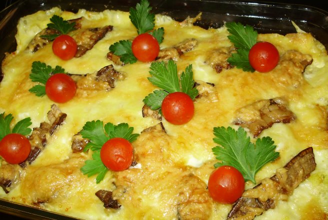 Mamaliguta  gratinata la cuptor