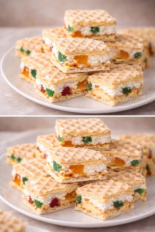 Prajitura cu foi de napolitane