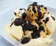 Profiterol cu frisca si inghetata de pepene galben-0