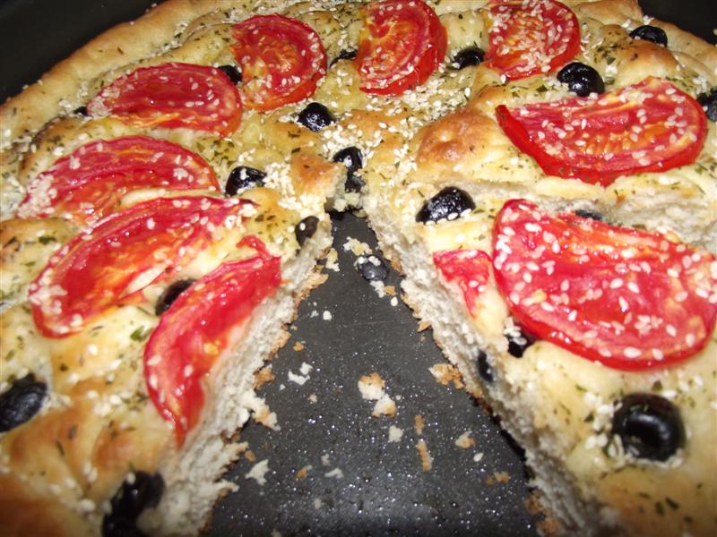 Focaccia cu măsline