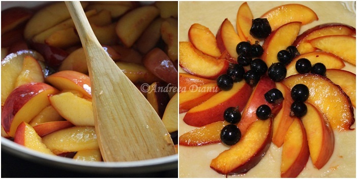 Galette cu nectarine si coacaze negre