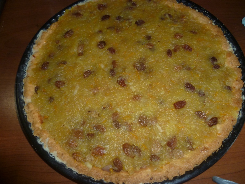 Crostata (tarta) cu mere si panna cotta