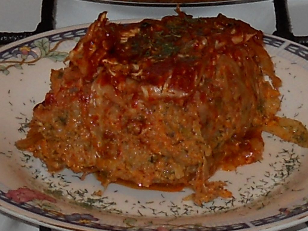 Varza in straturi cu carne tocata