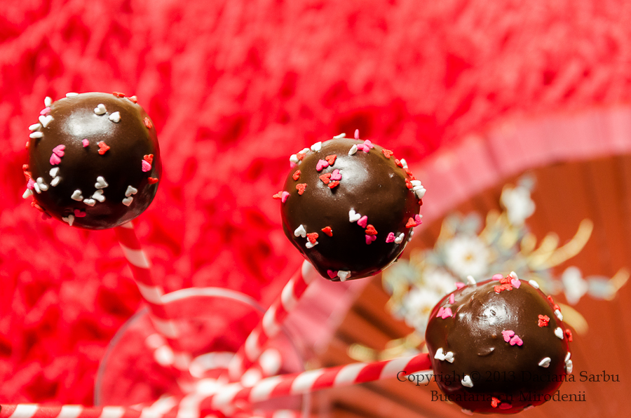 Cake pops de Valentine's Day