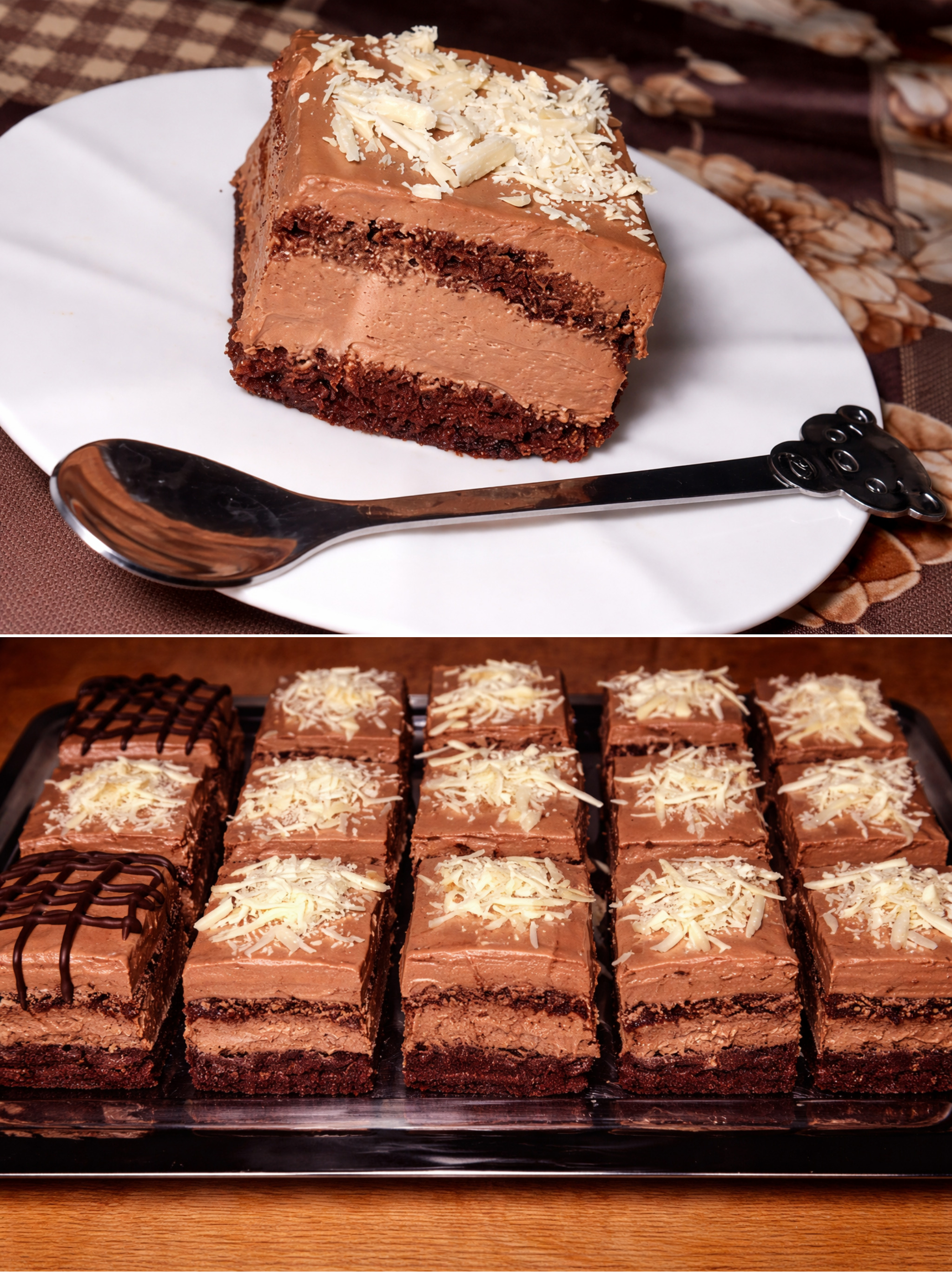 Desert prajitura cu crema ganache