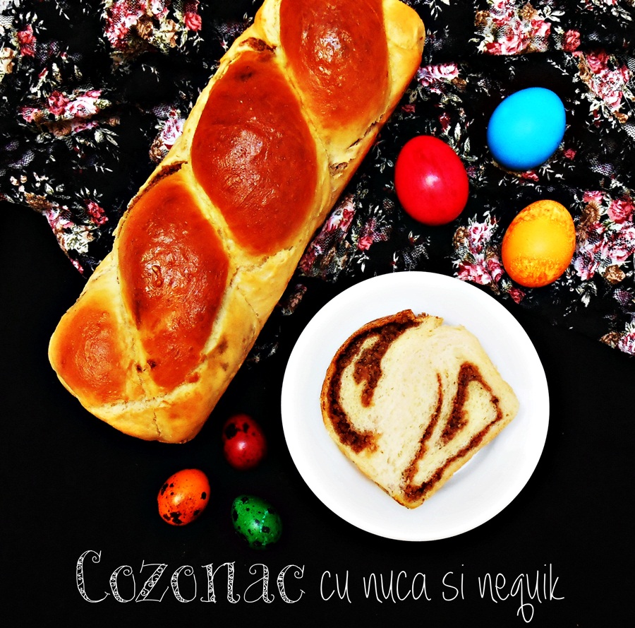 Cozonac cu nuca si nesquik