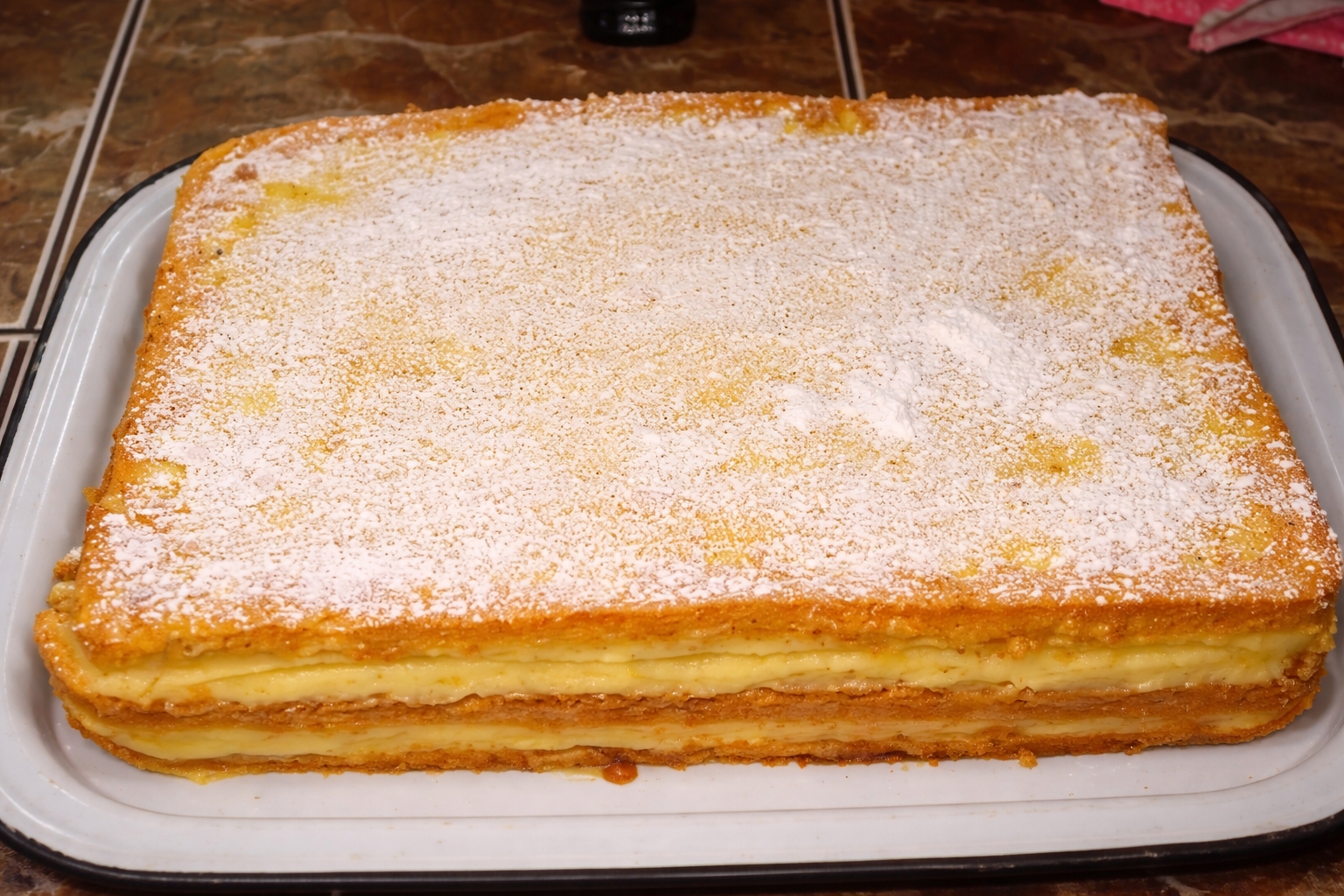 Prajitura cu crema de vanilie si caramel