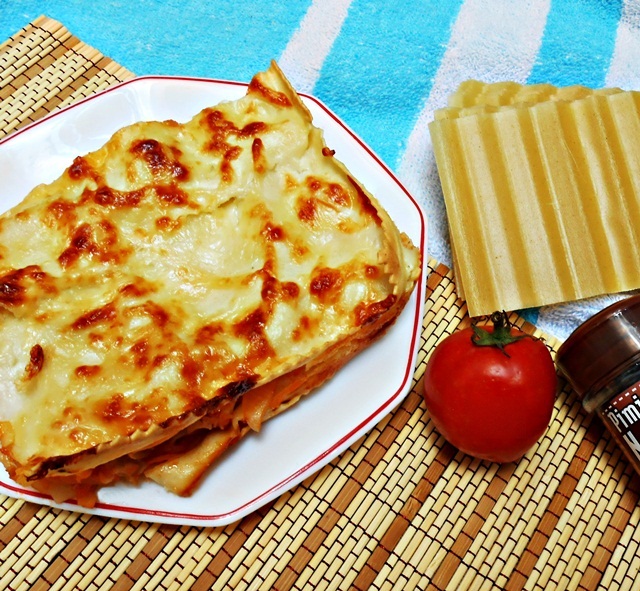 Lasagna cu piept de pui si ciuperci