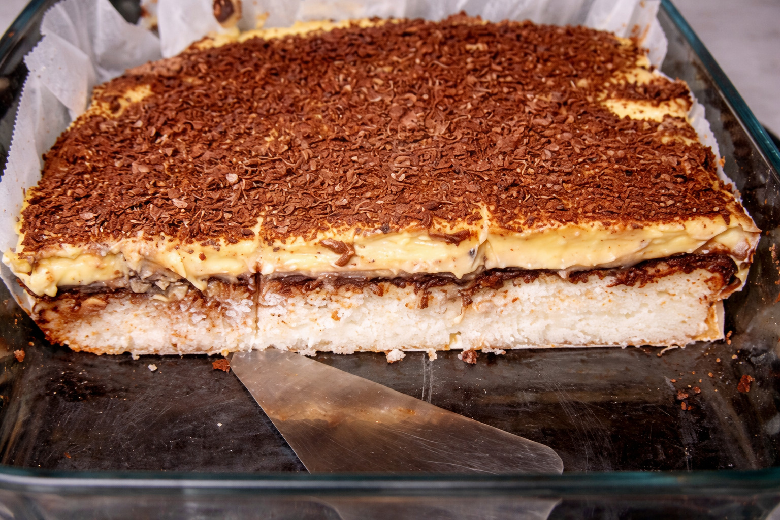 Prajitura cu nuca de cocos si crema de vanilie