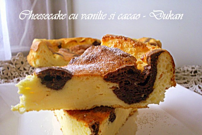 Cheesecake cu vanilie si cacao - Dukan