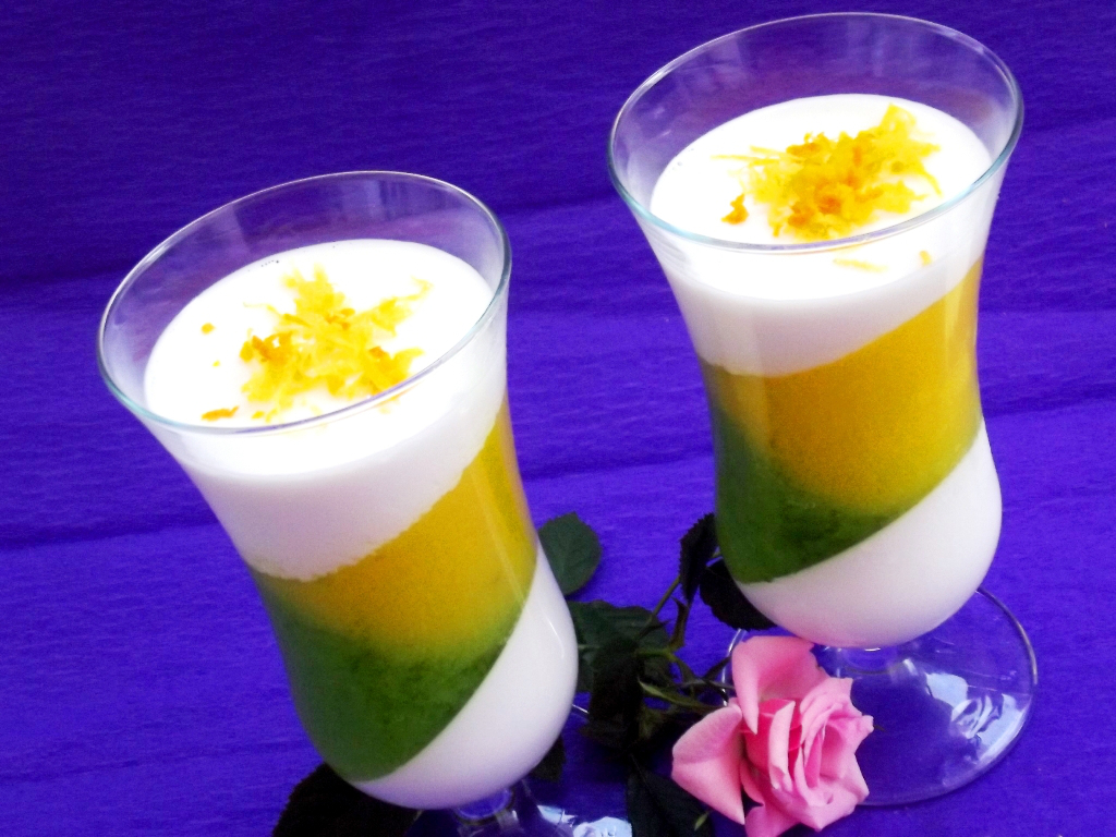 Panna cotta în straturi