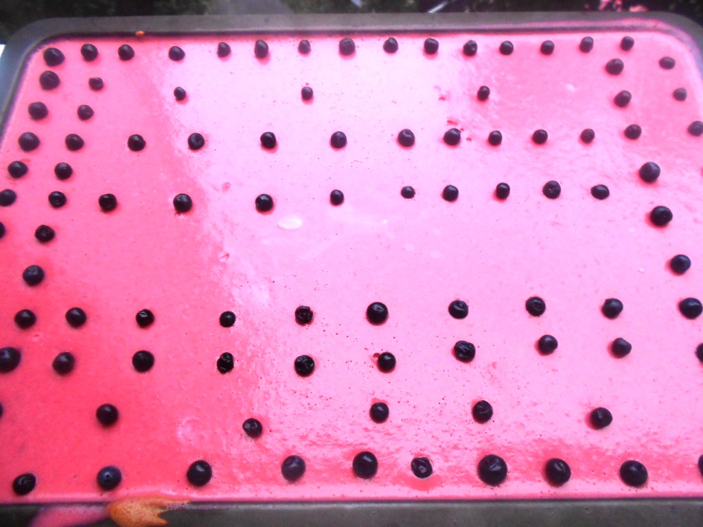 Prajitura cu melasa,prune si flori de lavanda