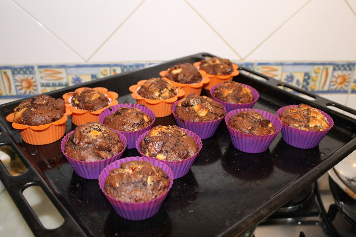 Muffins cu bucati de ciocolata