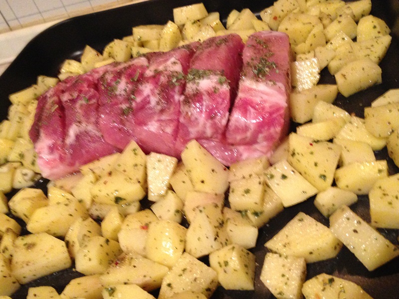 Arista di maiale al forno con patate