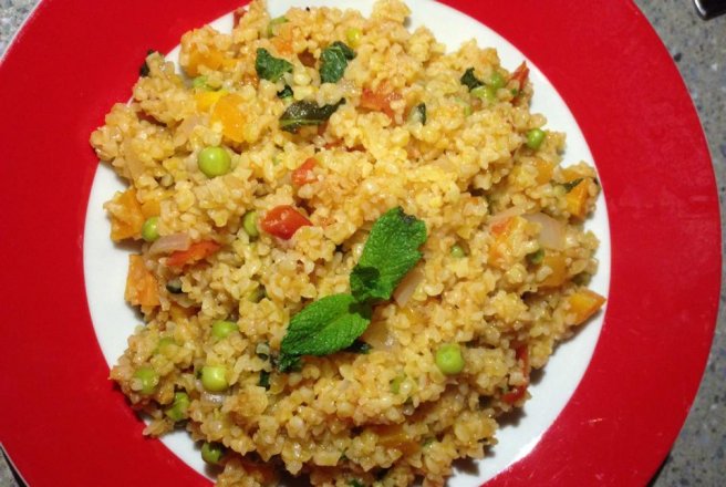 Pilaf din bulgur cu legume si menta