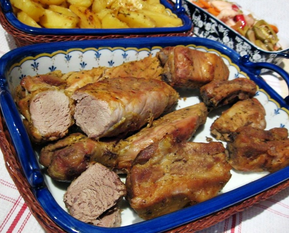 Friptura de porc, in crusta de mustar