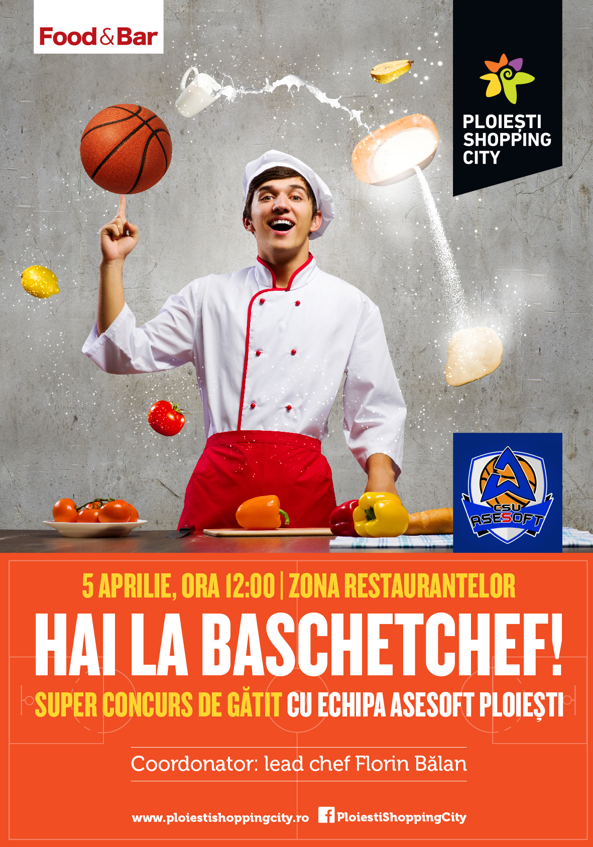 Baschetchef, un cooking show la înălţime la Ploieşti Shopping City