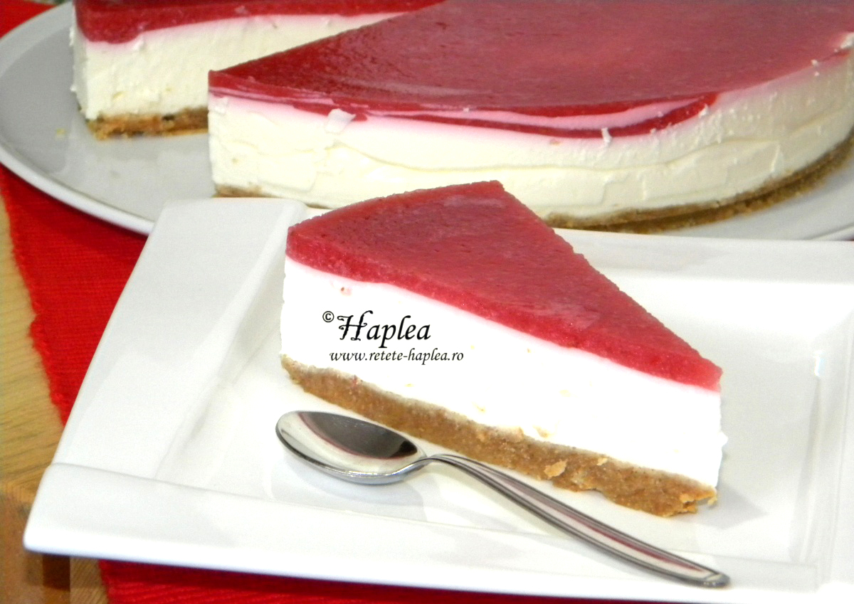 CHEESECAKE CU JELEU DE CAPSUNI