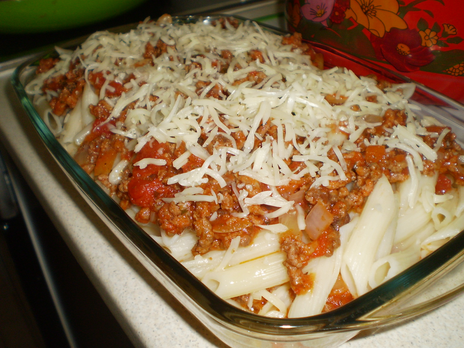 Penne cu carne tocata si sos Panzani