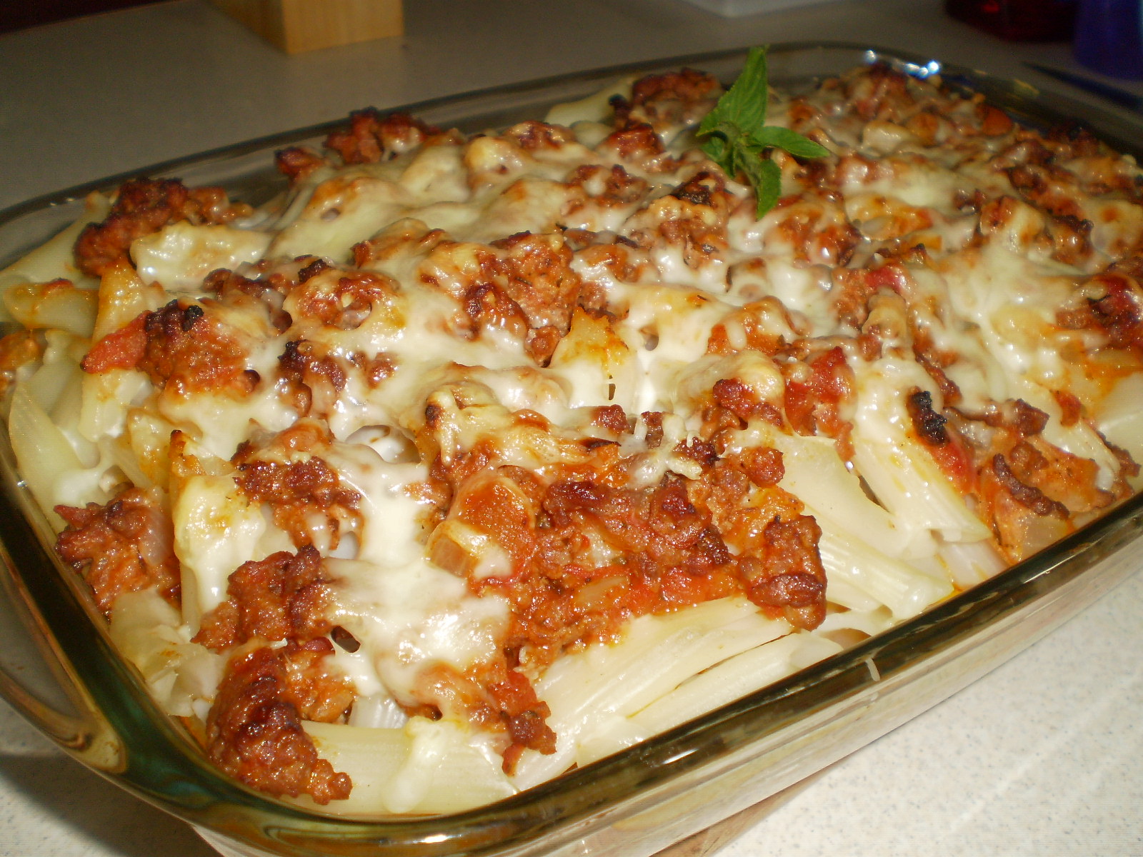 Penne cu carne tocata si sos Panzani