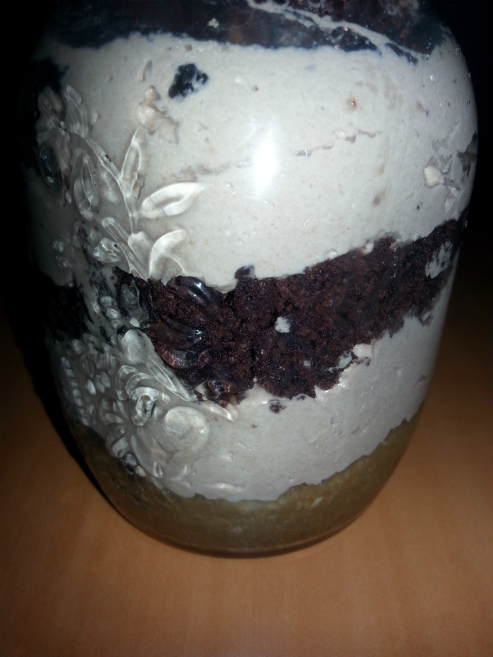 Cheesecake cu crema de mascarpone si nutella (in a jar)