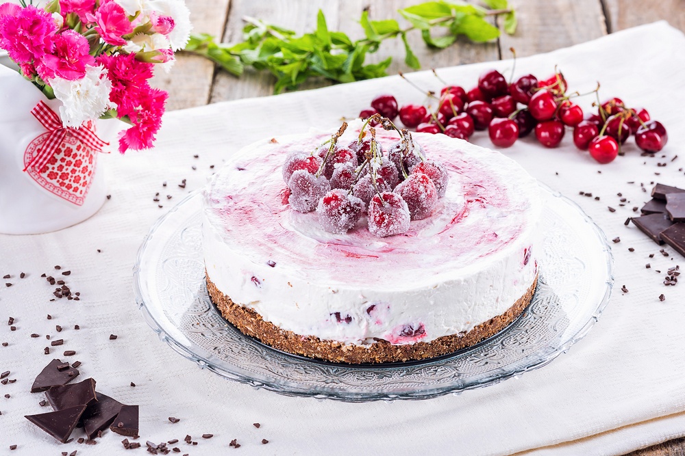 Cheesecake rece cu cirese