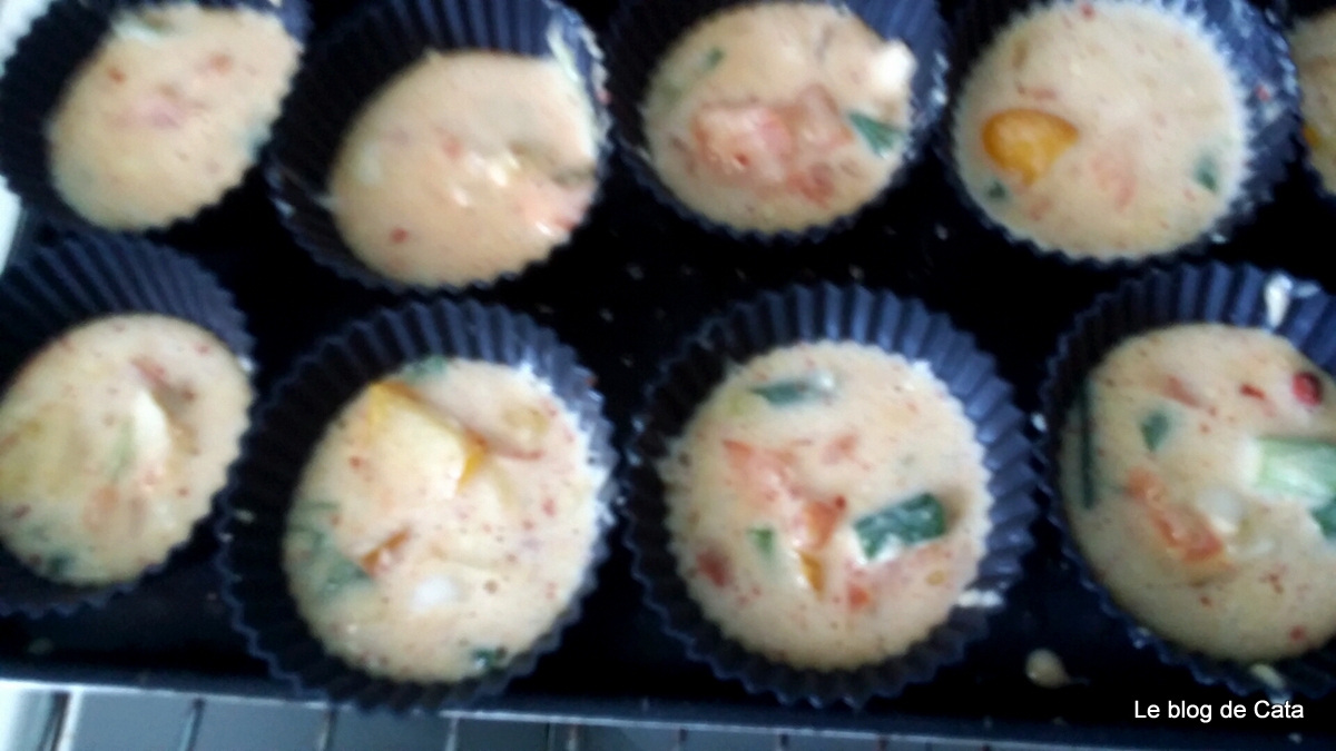 Briose Muffins cu somon afumat