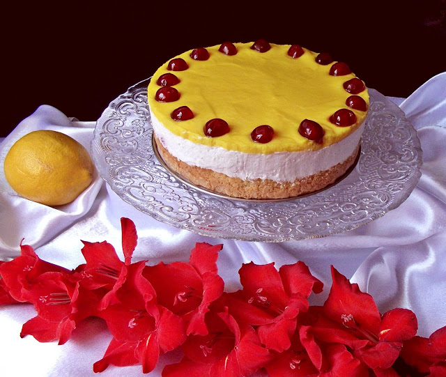 Cheesecake cu jeleu din lemon curd-reţeta cu numărul 600 şi o dublă aniversare