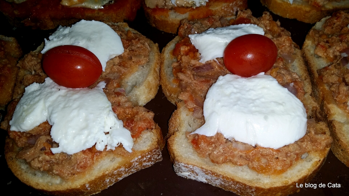 Bruschetta cu ton