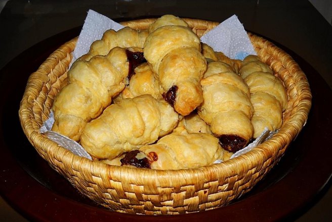 Mini croissante cu ciocolata