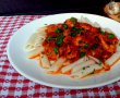 Penne cu piept de pui in sos de rosii cu usturoi-9