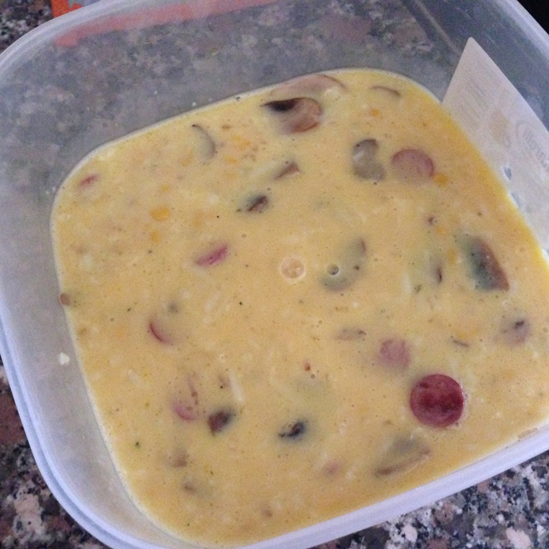 Frittata cu ciuperci si crenvusti