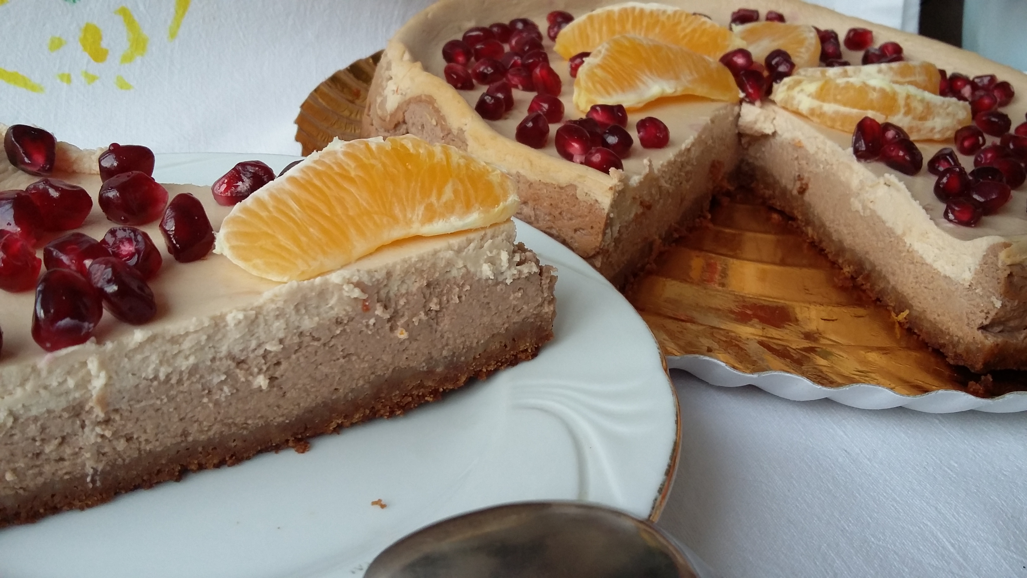 Cheesecake cu ciocolata si portocale