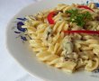 Fusilli cu ciuperci, usturoi si branza-10