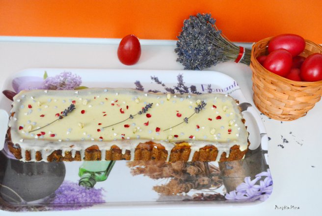 Cheesecake cu lavanda si pepene confiat