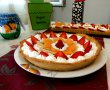 Tarta cu crema de vanilie si fructe-1