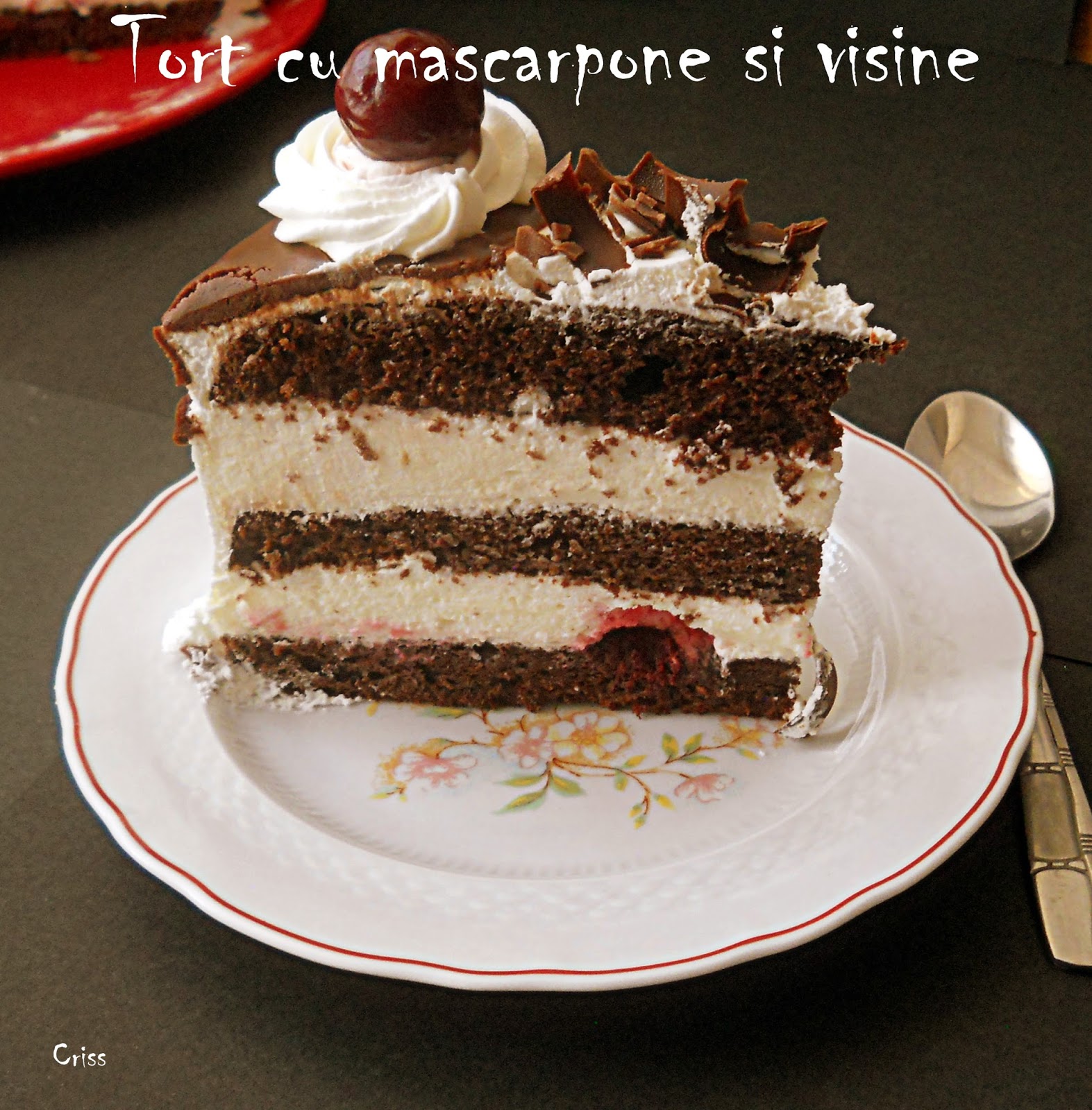 Tort cu mascarpone si visine