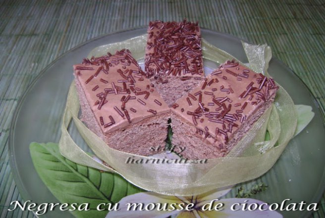 Negresa cu mousse de ciocolata