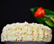 Tort cu crema de mascarpone, zmeura si piersici-4