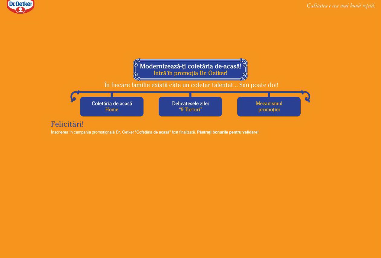 Bucataras Team s-a inscris la concursul dr Oetker!