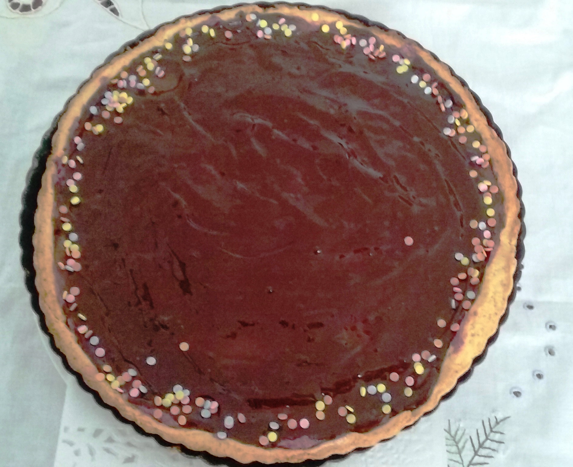 Tarta cu crema de  mure, mascarpone si glazura de ciocolata