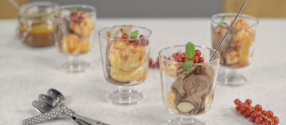 Profiterol cu  crema de vanilie