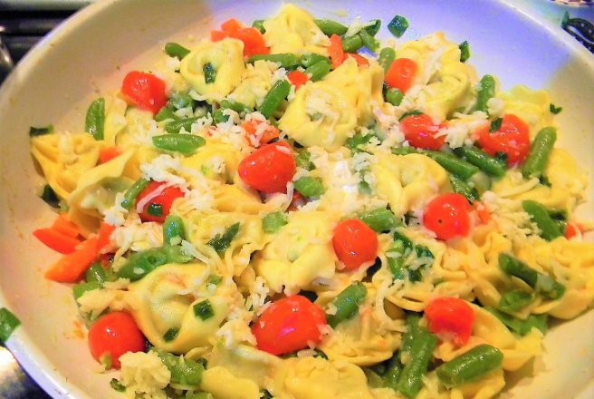 Tortelloni cu fasole verde