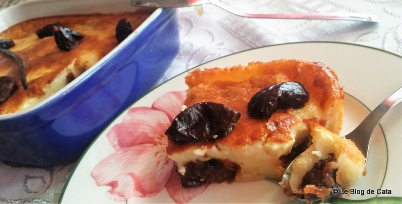 Desert flan/budinca cu prune uscate -  Far Breton