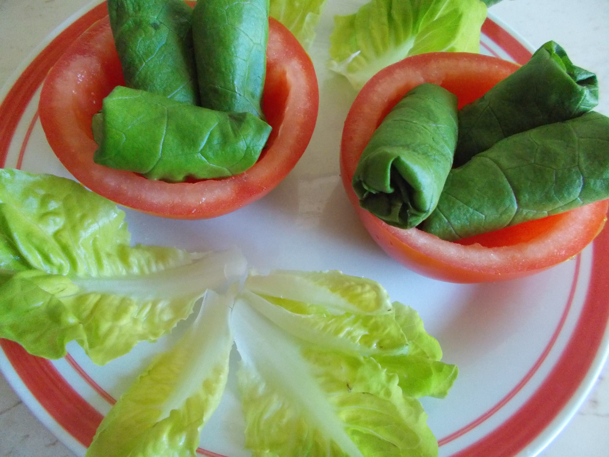 Sarmalute aperitiv, umplute cu salata boeuf