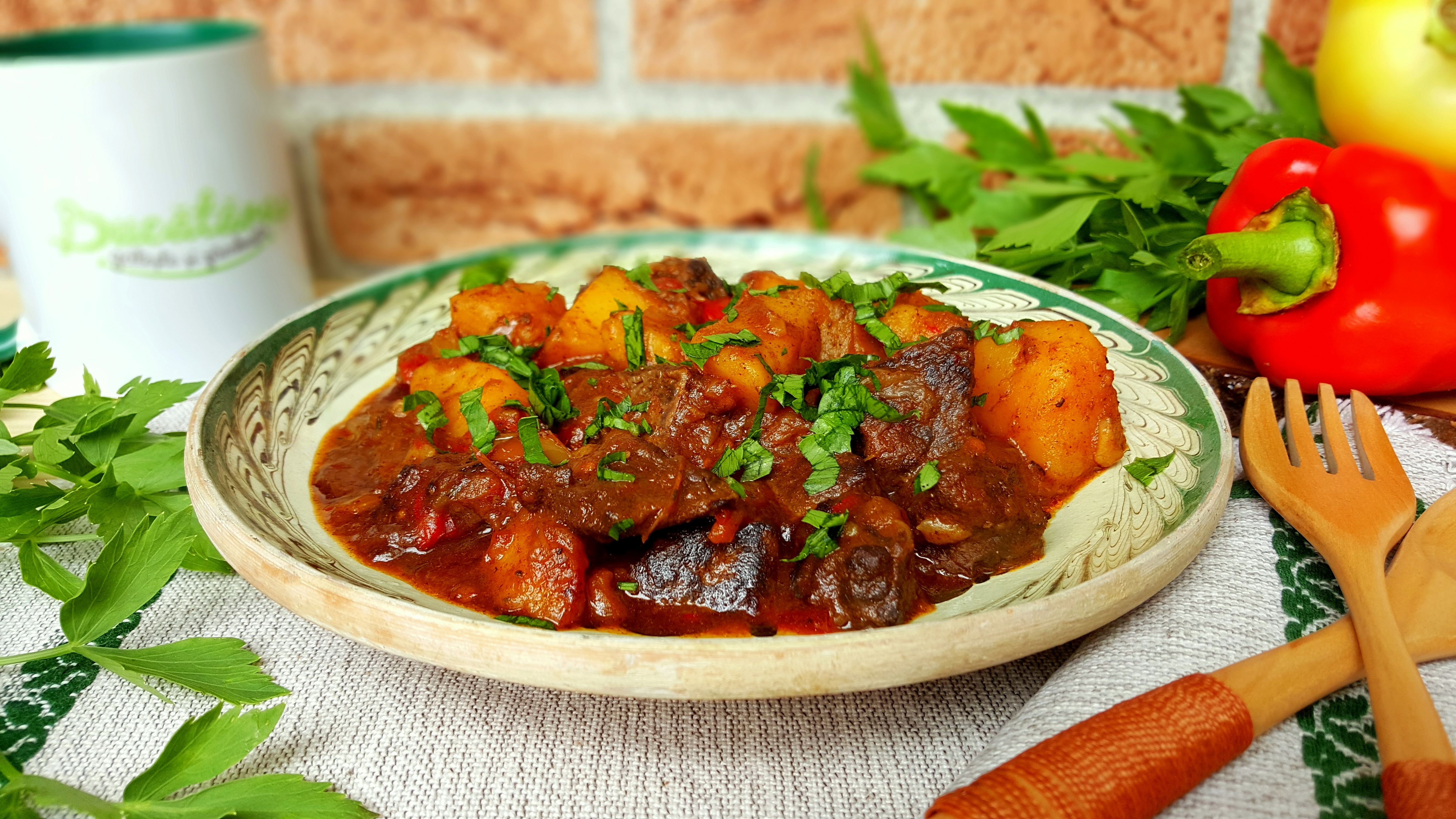 Tocanita de legume cu organe de vitel