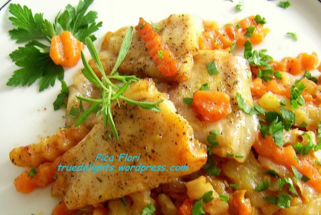 Pangasius pe pat de legume