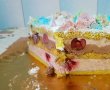 Desert tort Unicorn cu crema de zmeura si crema de ciocolata cu cirese-17